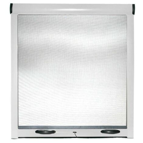 Zanzariera a rullo per finestra di casa con frizione in kit riducibile > Bianco > 80x170 cm