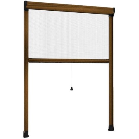 Zanzariera a rullo moro per finestra con frizione in kit riducibile 120x170 cm