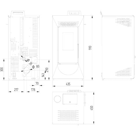 Stufa a pellet Courmayeur bordeaux 8,74 kw