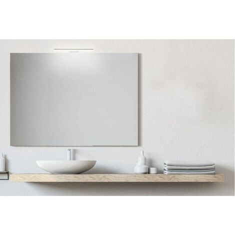 Specchio bagno senza cornice da 100x80 cm con lampada led premium