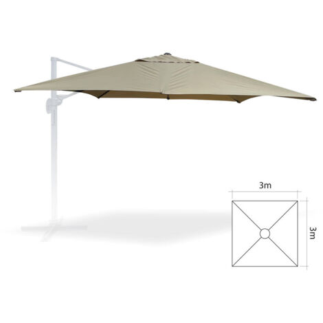 Copertura Di Ricambio Per Ombrellone Da Giardino, 3m/2,7m, Impermeabile E Anti-UV, Solo Telo (arancio, 3m)