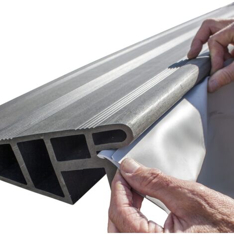 Liner grigio Gre per piscina in composito rettangolare 326x186xh96 cm