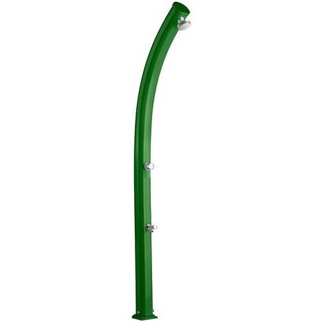 Doccia solare in alluminio Jolly 520 Arkema 23 Lt con rubinetto lavapiedi  Verde