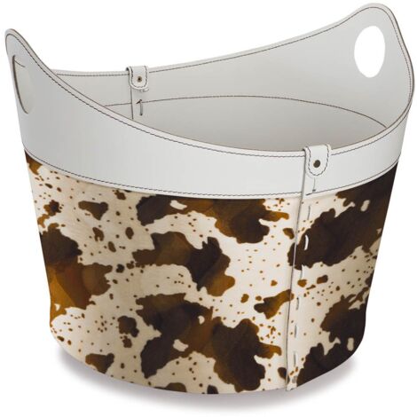 Borsa porta legna o pellet in cuoio Cadin Nero