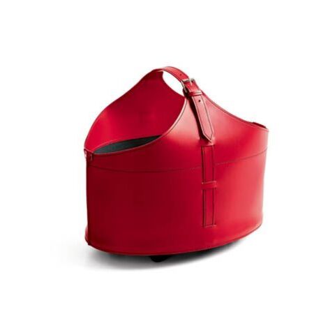 Borsa porta pellet o porta legna in cuoio Fabia Nero