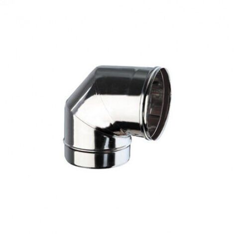 Gomito a 90° monoparete acciaio inox diametro 80 mm (1/2)