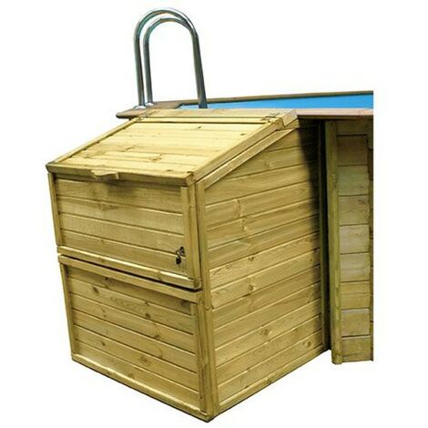 Locale Tecnico in legno per piscine Gre   100 cm x 88 cm x H 131  cm