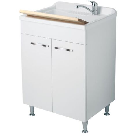 Mobile lavanderia con sportello stondato 75x60 cm monobocca