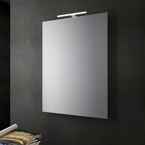 Specchio bagno led 80x60 cm reversibile  specchio con lampada