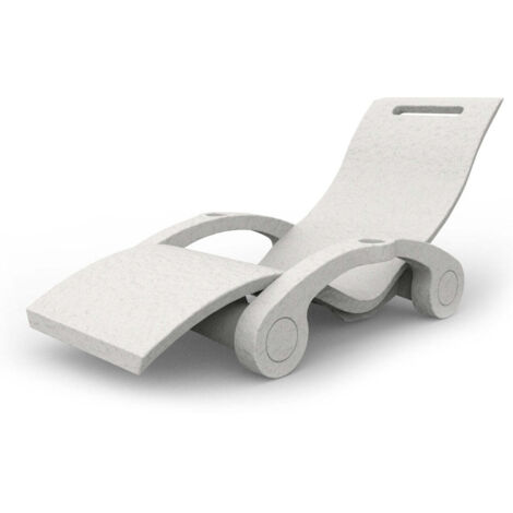 Sedia a sdraio SERENDIPITY CHAISE con supporti  Bianco (1/5)