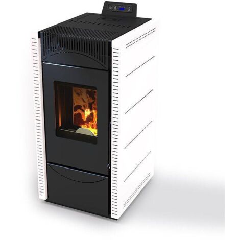 Stufa a pellet ventilata Cortina 11 kw Bianco - San Marco