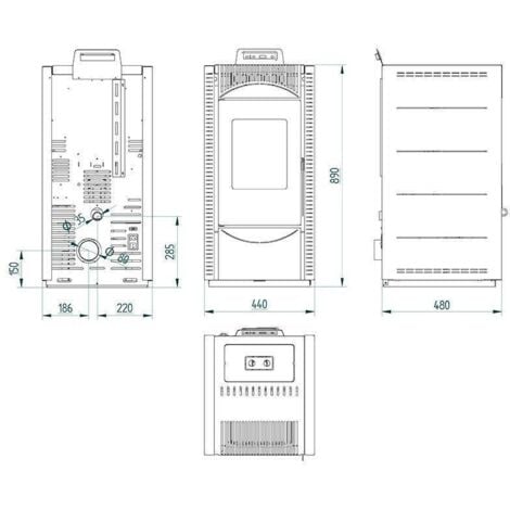 Stufa a pellet ventilata Cortina 11 kw Bianco - San Marco