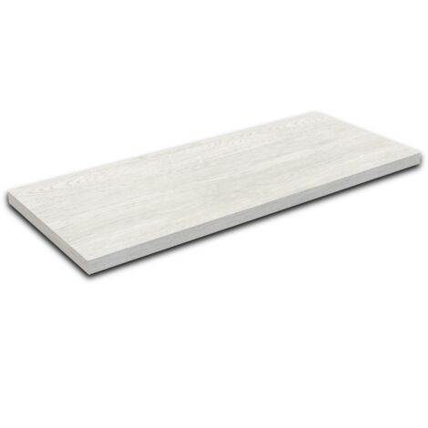 Mensola Per Lavabo In Legno Laminato Ghiaccio San Marco fino a 110 cm Profondità 36 cm Spessore 3,8 cm (1/4)