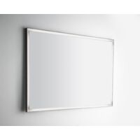 Specchio bagno a led 100x70 cm con cornice Specchio senza antifog Kit Bluetooth montato Con accensione a sfioro