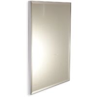 Specchio su misura con cornice bianca e perimetro bisellato fino a 60 cm fino a 100 cm