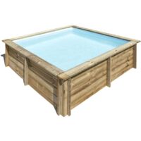 Piscina in Legno quadrata Gre City da 225x225 cm