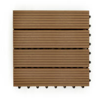 Kit mattonelle da giardino legno in WPC 30x30x2 cm 1 mq