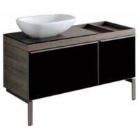 Mobile lavabo Pozzi Ginori 120 con portaoggetti fumè sx
