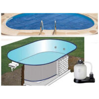Piscina interrata ovale GRE 800x400x150 cm Madagascar