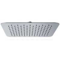 Soffione doccia in acciaio inox Lisbona, con snodo 20x20 cm Senza braccio doccia
