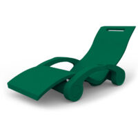 Sedia a sdraio SERENDIPITY CHAISE con supporti Verde