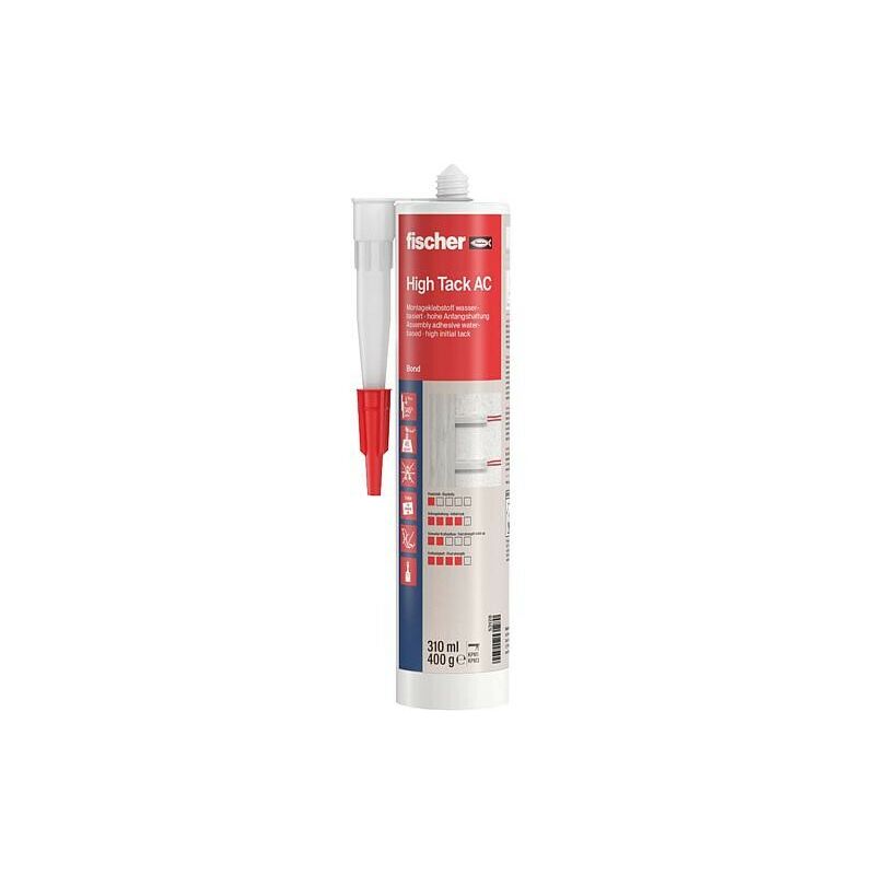 Mastic de montage Fischer High Tack AC blanc 310 ml