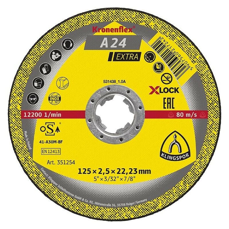 Disque à lamelles 125 mm grain 60- standard klingspor - Disque - Abrasif