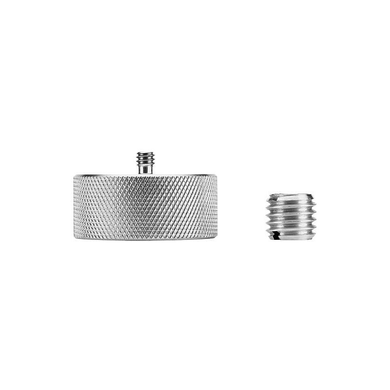 Lot De 2 Adaptateurs Filetés 5/8" Femelle Vers 3/8" Mâle - Pour Microphone, Trépied - En Alliage D'aluminium, Surface Moletée - 10