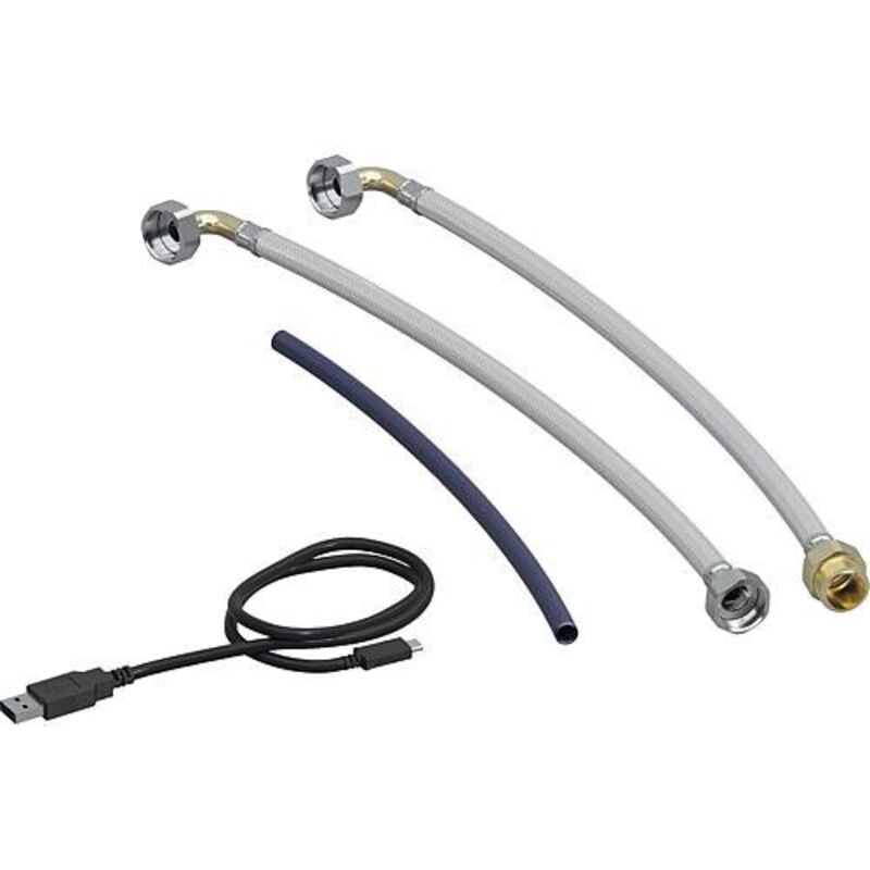 Kit Raccordement Soupape De Rinçage Urinoir - 3/4" Avec Tube 15", Disjoncteur, Finition Chrome