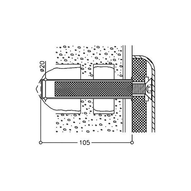 Kit de fixation pour brique creuse, lingot creux convient pour serie Nylon
