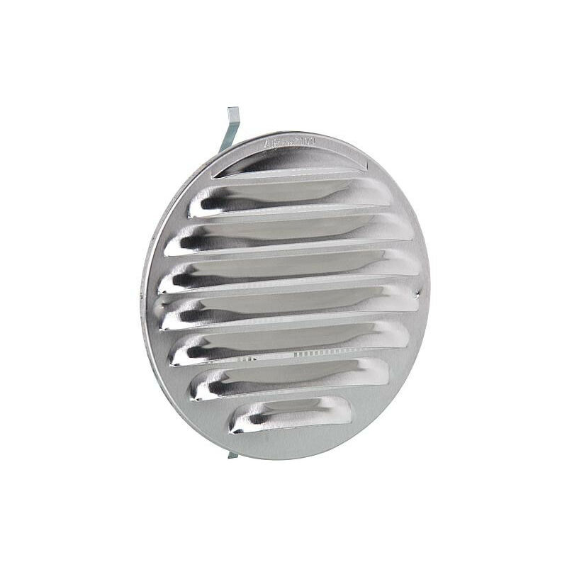 Grille d'aération ronde à persienne en aluminium brut diamètre 100 mm  AUTOGYRE, 1461194, Chauffage Climatisation et VMC