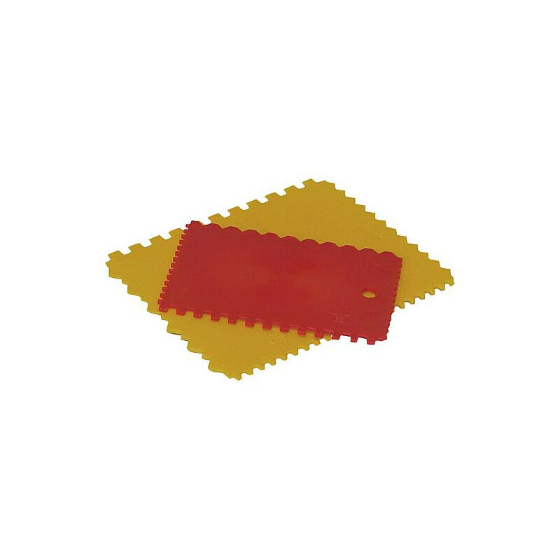 Jeu de spatule dentee en plastique, 2 pcs