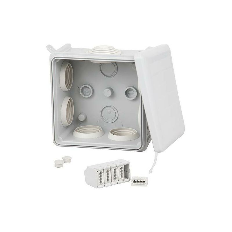 Boîte De Dérivation Schneider Electric IMT05022 – 65x65x45 Mm Avec Embouts, Blanche