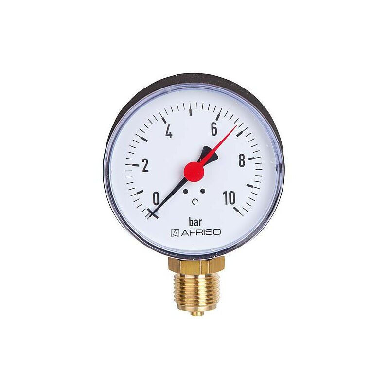 Indicateur Pression Radial Manomètre Pour Air Comprimé Atecnica 53B - 12 Bar, Diamètre 63 Mm, Raccord Radial 1/4 Manomètre Atecnica