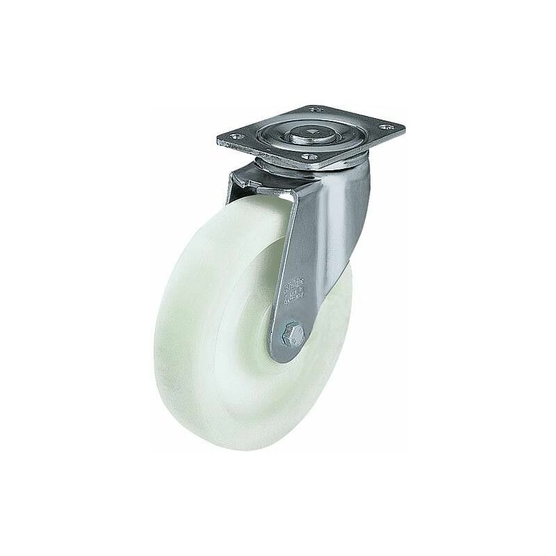 Roulettes pivotantes acier capacite de charge 500kg roue diam. 100 mm, 100 x 85 mm