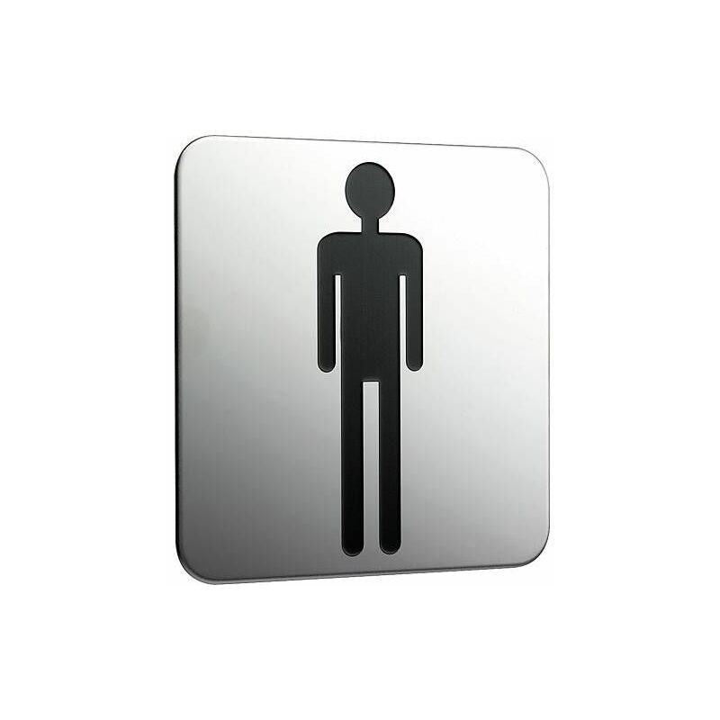 Panneau de porte emco systeme 2 chromé, homme a coller