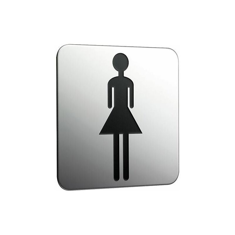 Panneau de porte emco systeme 2 chromé, dames a coller