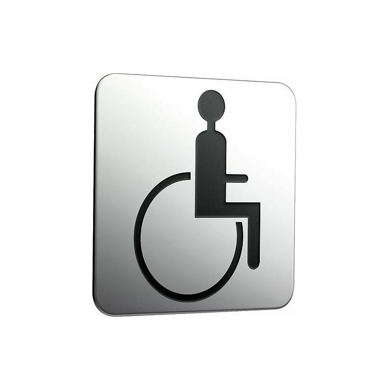 Panneau de porte emco systeme 2 chromé, a mobilité réduite a coller