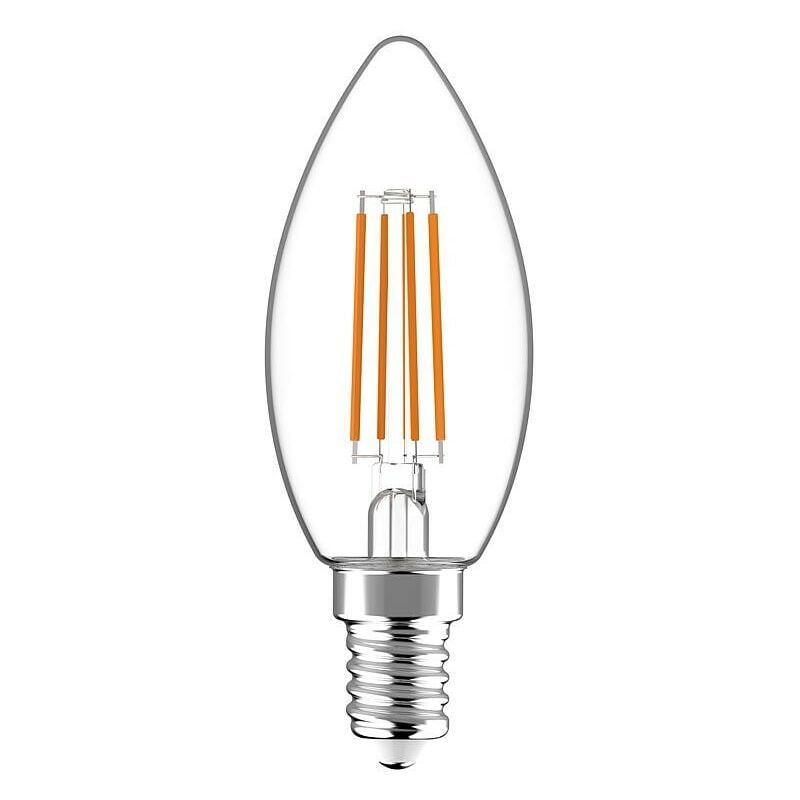Dimmable E14 ampoule bougie LED, 3w, verre transparent, 2700k