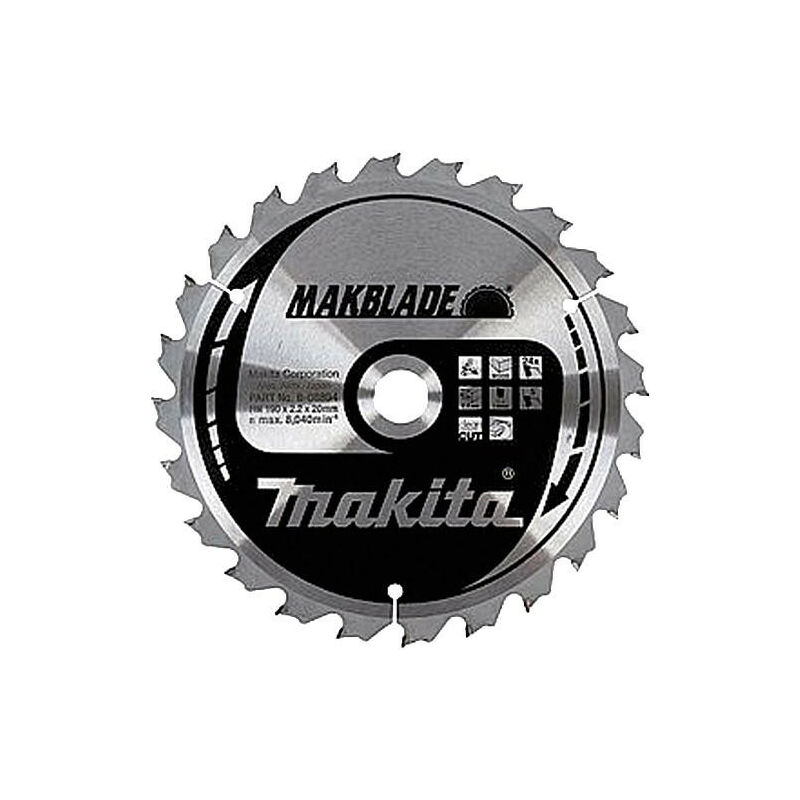 Lame De Scie Spéciale Makita 260 X 30 Mm, 80 Dents - Pour Plastique, Aluminium, Métaux Non Ferreux