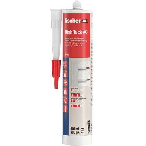 Mastic de montage Fischer High Tack AC blanc 310 ml
