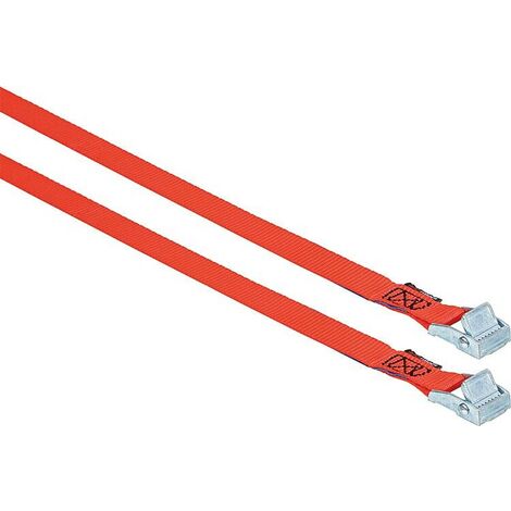 Sangle d'arrimage à pince de ceinture, monobloc Cambuckle 20mm 300 kg 2,5m Cond.2 pièces (1/2)
