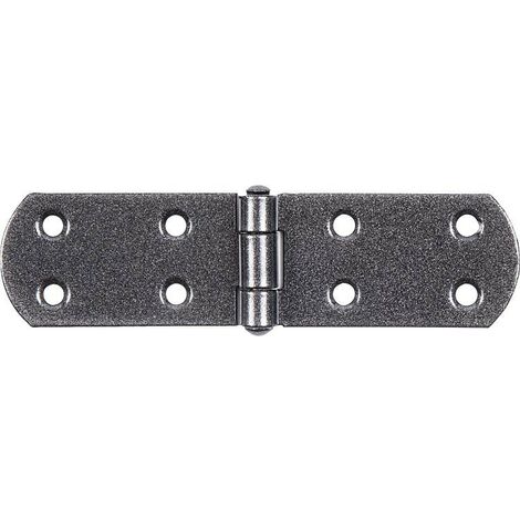 Charnière pour caisses DURAVIS® 135 x 35 x 2 mm, matériau : Acier, bleu zingué, surface : noir-diamant (1/3)