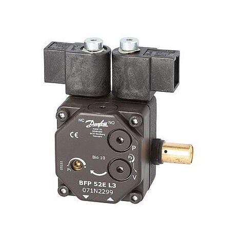 Banyo – Pompe à fioul BFP 52E L3 – Sens de rotation gauche – Raccord de gicleur droite – Ø arbre 8 mm – Ø moyeu 32 mm – Arrivée/retour DN 8 (1/3)