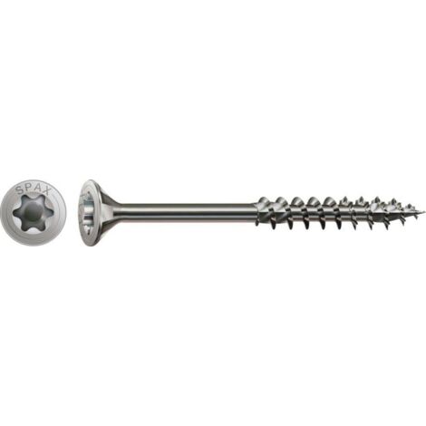 SPAX Vis en acier inoxydable, 8 x 240 mm, 50 pièces, filetage partiel, tête fraisée, T-STAR plus T40, 4CUT - 0197000802405 (1/9)