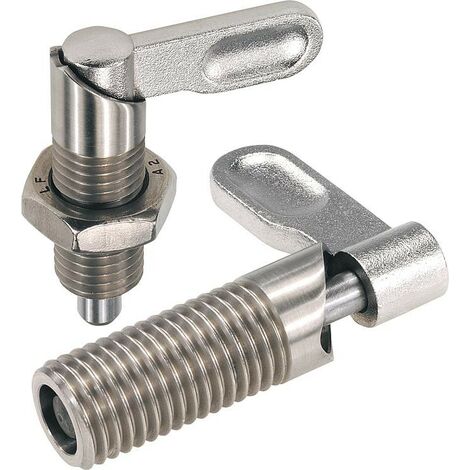 Verrou de surete, forme B poignee non trempee avec ecrou Nirosta M 20 x 1,5 x 12 mm (1/2)