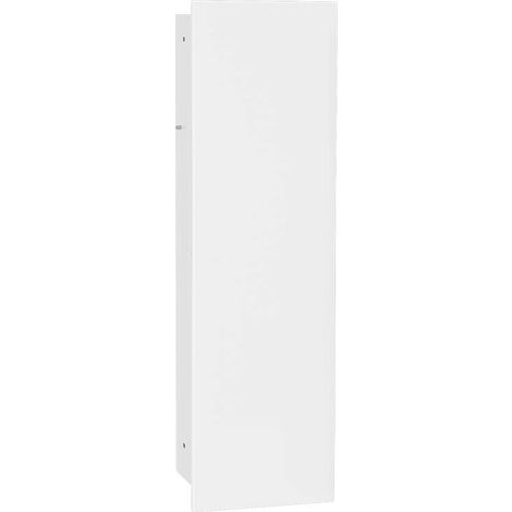 Niche à encastrer pour WC acier brossé Flat 600 1 porte vitrée blanche à droite (1/5)