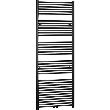 Radiateur sèche-serviettes Jessica 1440 x 610 mm avec raccordement central, couleur anthracite (1/4)