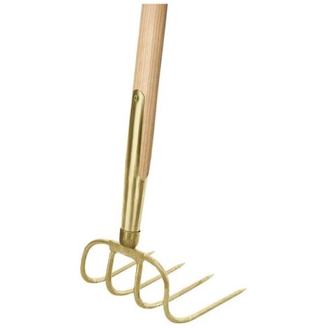 Fourche IDEAL 4 dents, 180 mm, embout rail Manche long en frene, 1350 mm (1/2)