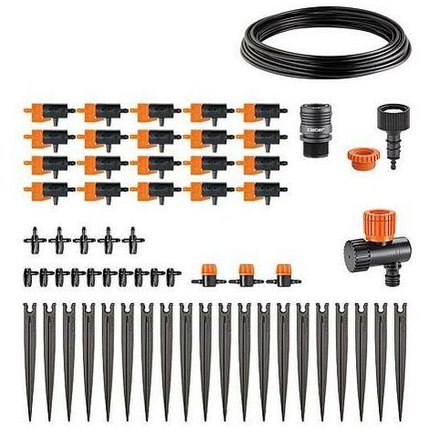 Kit Micro-Arrosage Silverline 71 Pièces - Goutte-à-Goutte, Tuyau 23m - Économiseur D'Eau Pour Jardin